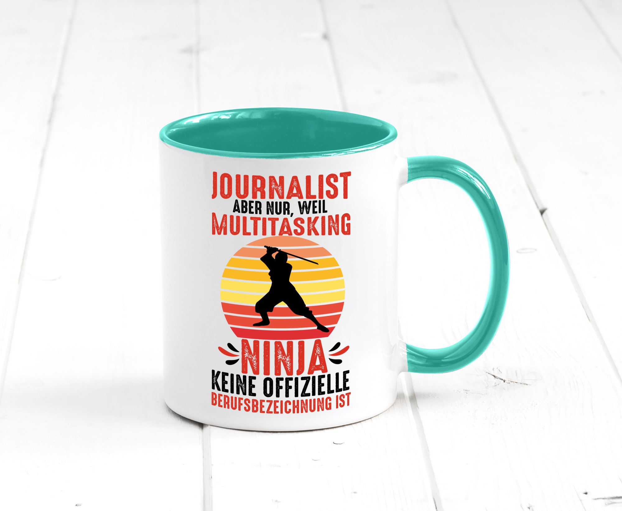 Journalist weil Multitasking Ninja kein Beruf ist Geschenk Arbeit Kollegen Büro