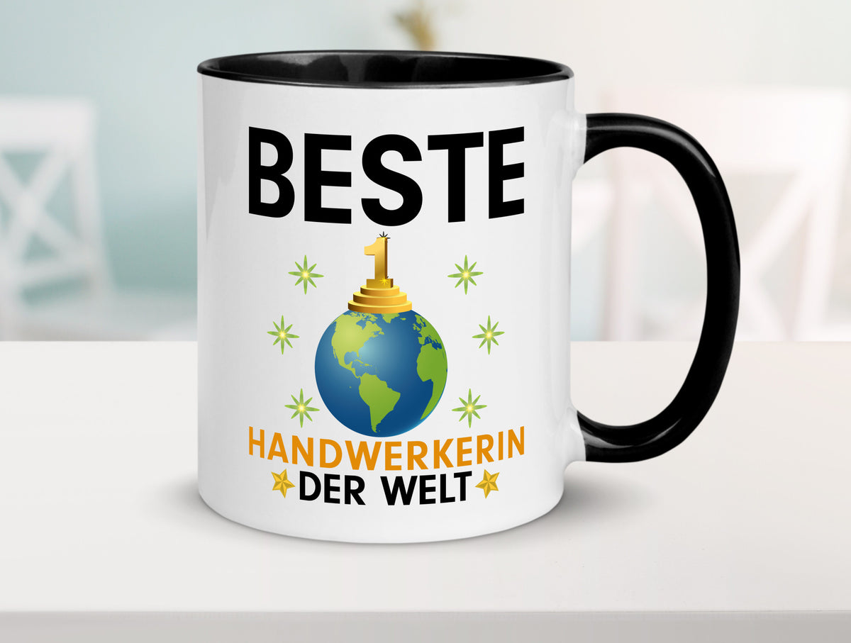 Welt Beste Handwerkerin | Handwerkerinnen lustiger Spruch Geschenk Humor Tasse