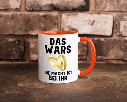 Die macht ist bei ihr | Hochzeit Tasse Ehemann Ehe Geschenk Humor Geschenkidee
