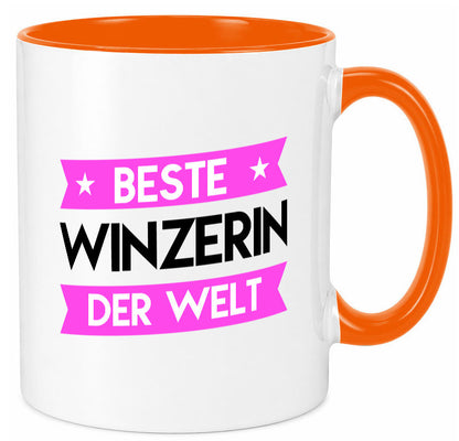 Beste Winzerin | Weinbauer Wein Geschenk Humor Geschenkidee lustiger Spruch Tasse