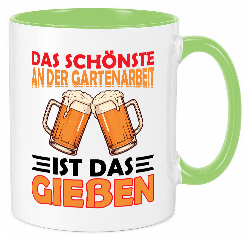 Das schönste an gartenarbeit ist Gießen | Biertrinker Geschenkidee Arbeit