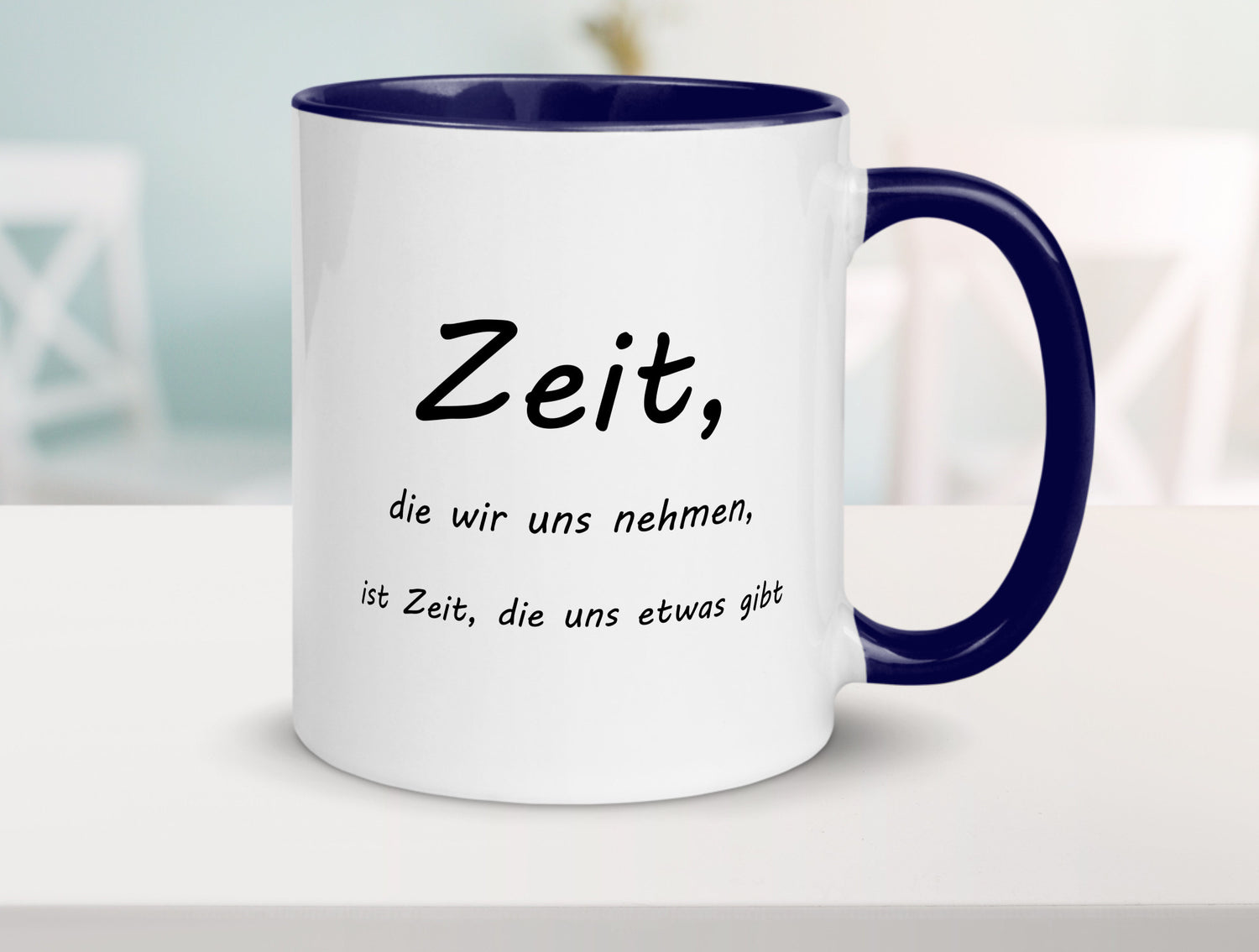 Zeit die wir uns nehmen ist etwas gibt Humor Geschenkidee Tasse