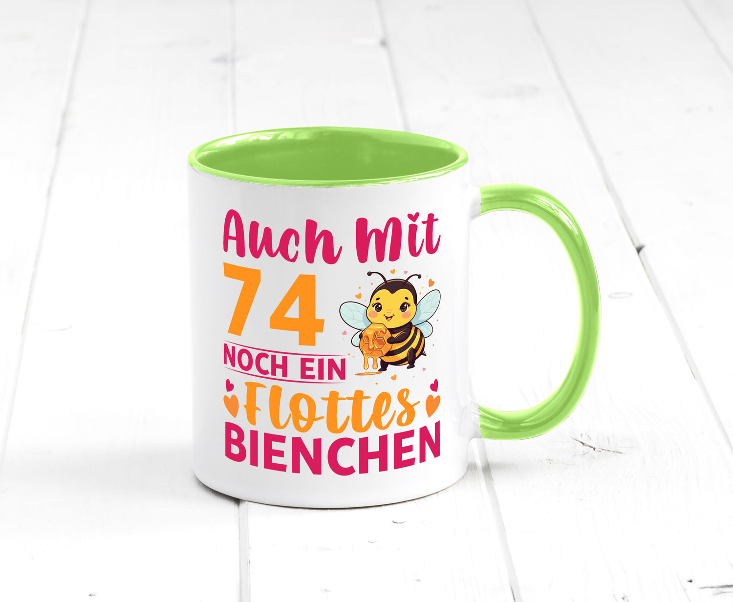 74. Geburtstag | Flottes Bienchen 74 Jahre v2 Geschenkidee Humor Tasse