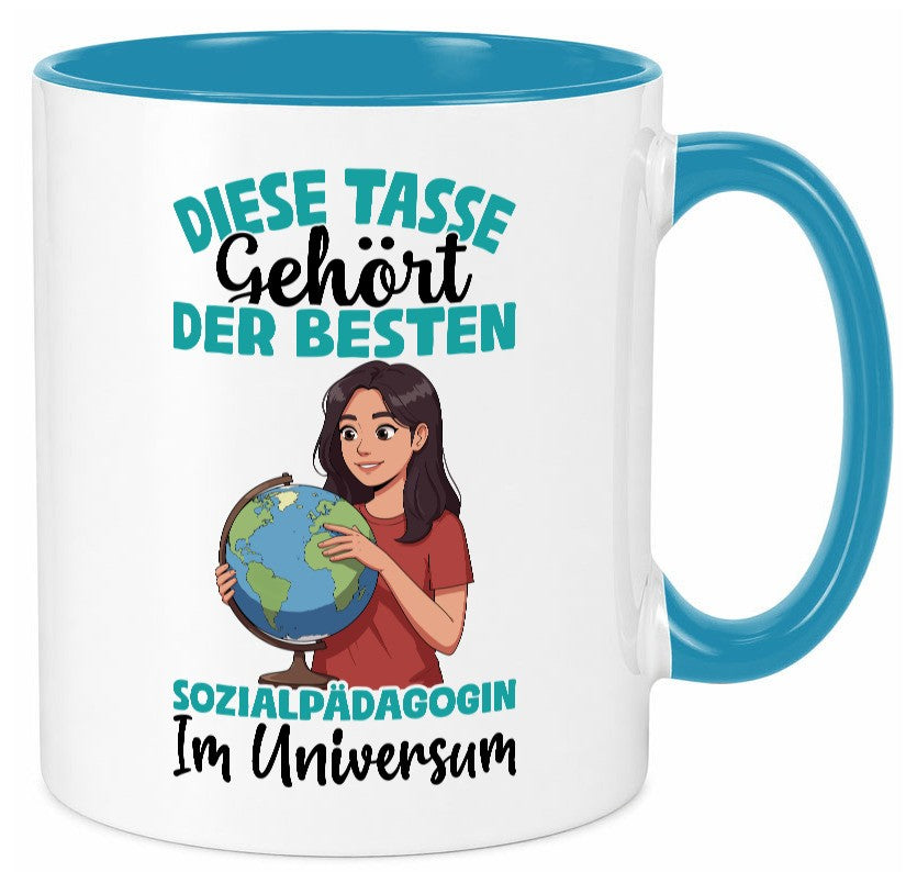 Im Universum: Sozialpädagogin | Humor Pädagogin lustig Geschenkidee Geschenk Tasse