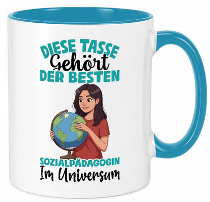 Im Universum: Sozialpädagogin | Humor Pädagogin lustig Geschenkidee Geschenk Tasse