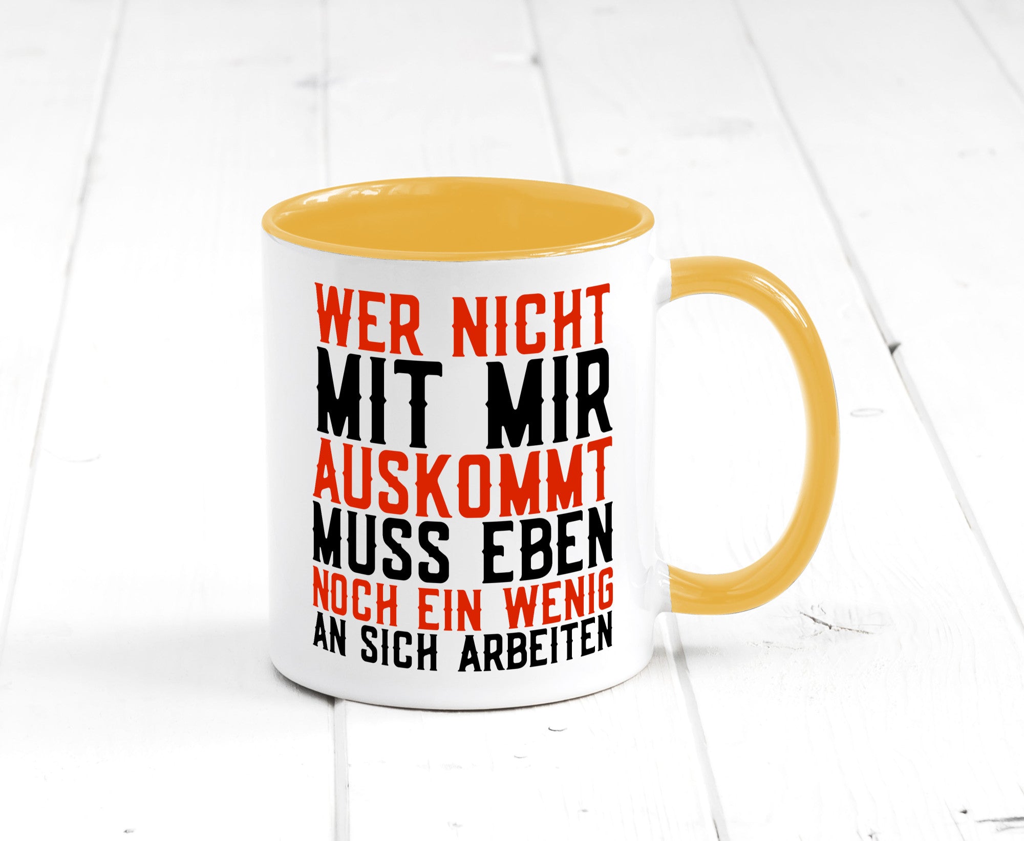 Wer nicht mit mir auskommt | Selbstbewusst witziger Spruch Geschenkidee Humor