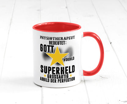 Bedeutung von Physiotherapeut lustiger Spruch Geschenk Humor Geschenkidee Tasse