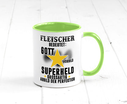 Bedeutung von Fleischer | Schlachterei lustig Humor Geschenkidee Geschenk Tasse