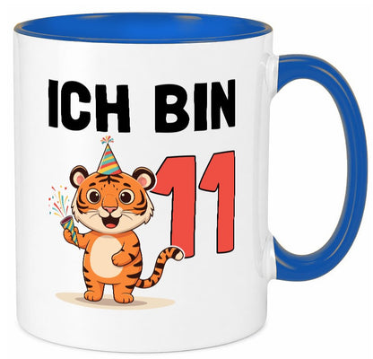 11. Geburtstag | 11 Jahre Tiger lustig Geschenkidee Geschenk Tasse