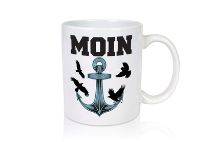 Moin | Norddeutscher Tasse Nordlicht Anker Motiv lustig Humor Geschenkidee