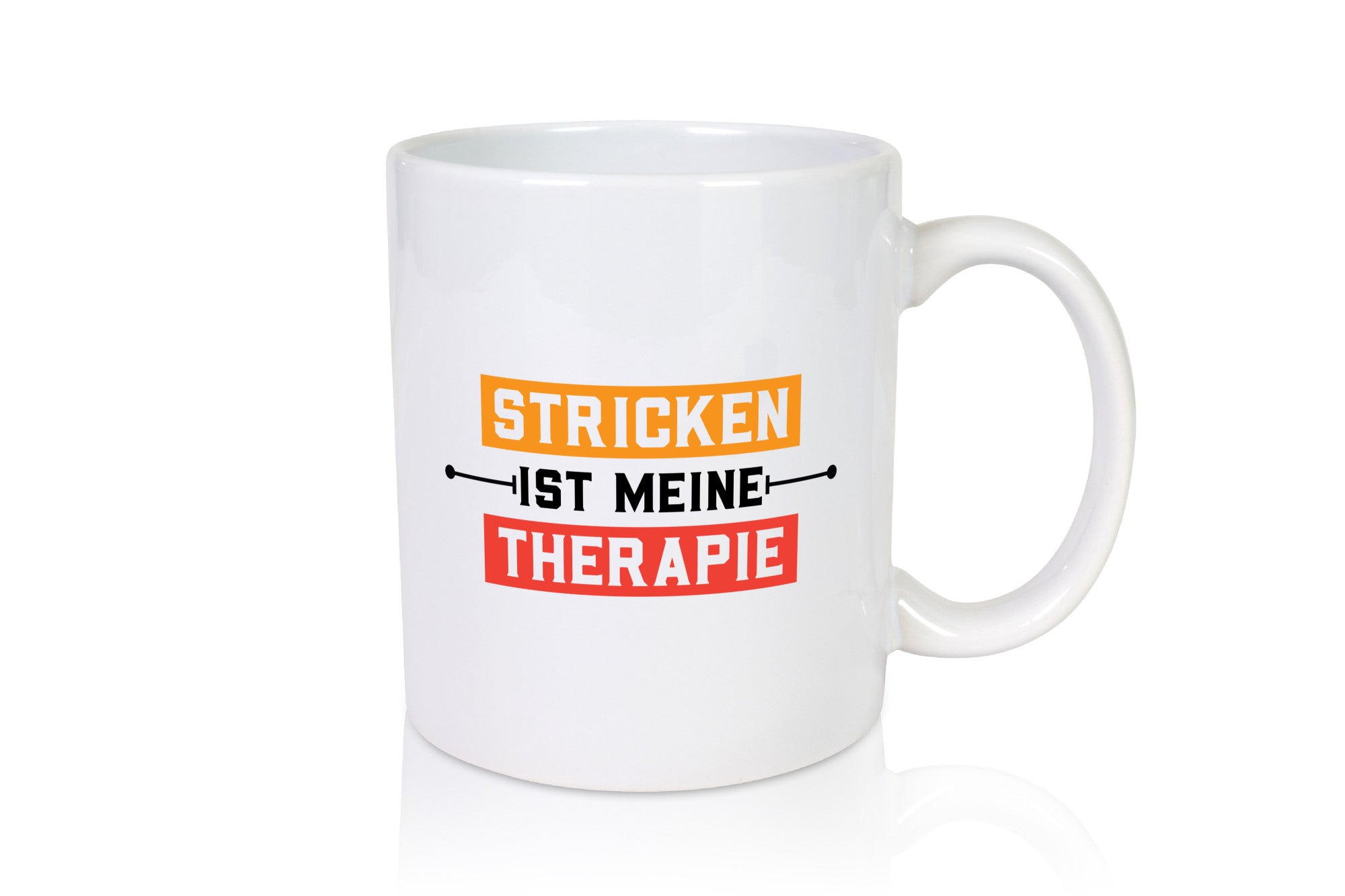 Stricken ist meine Therapie | Stricknadel Humor Geschenkidee Tasse