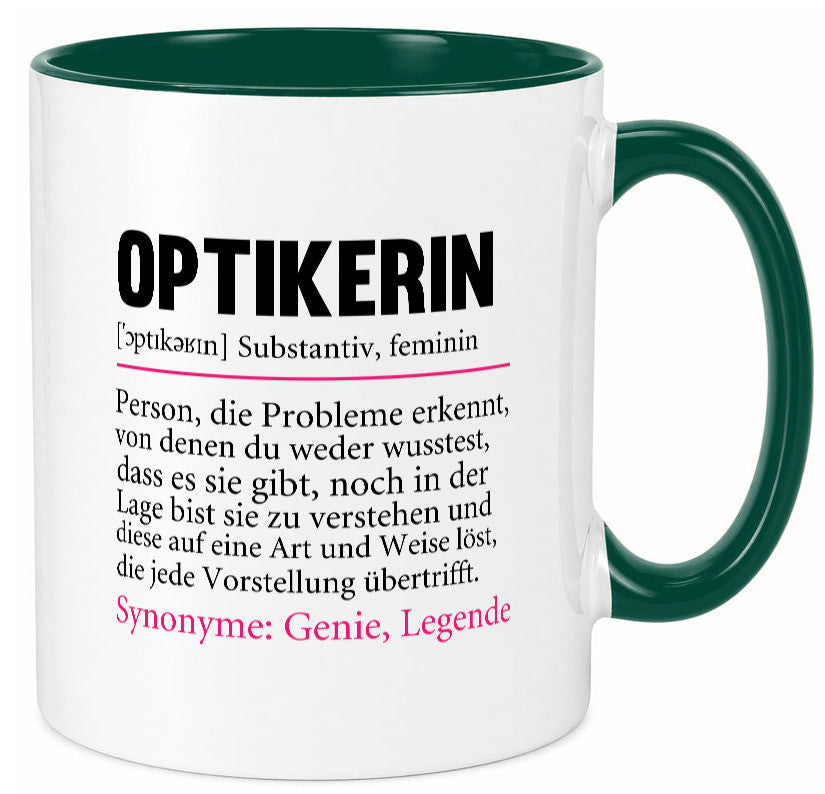 Optikerin | Spruch Humor Beruf Augenoptik Arbeit Kollegen Büro Geschenkidee