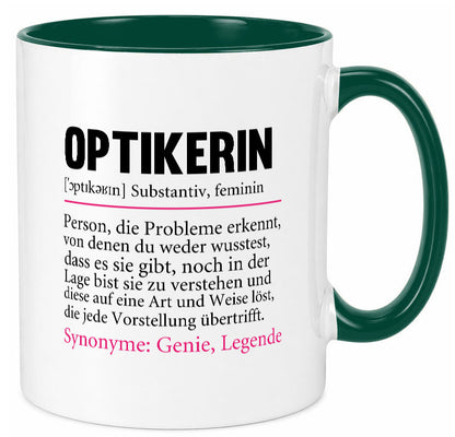 Optikerin | Spruch Humor Beruf Augenoptik Arbeit Kollegen Büro Geschenkidee