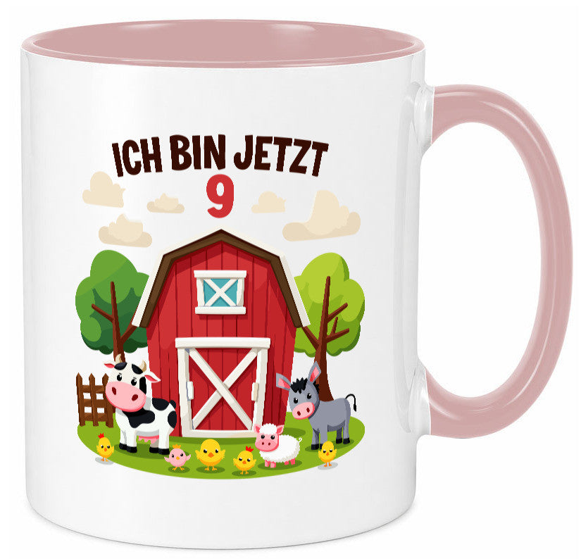 9. Geburtstag | 8 Jahre Bauernhof und Tiere Humor Geschenkidee Tasse