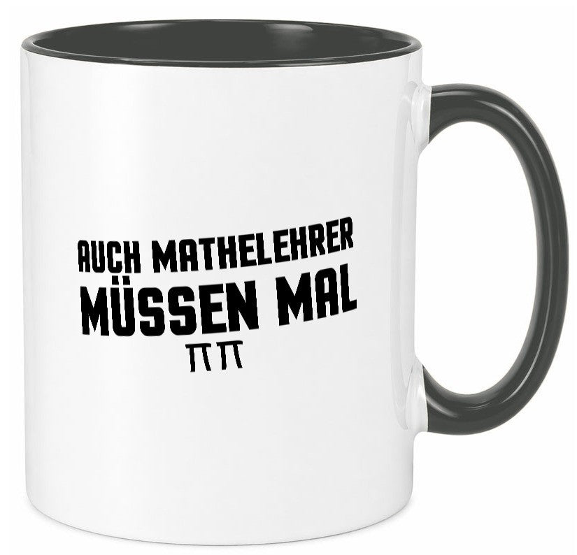 Auch Mathelehrer müssen mal | Schule Mathe lustig Humor Geschenkidee Geschenk Tasse