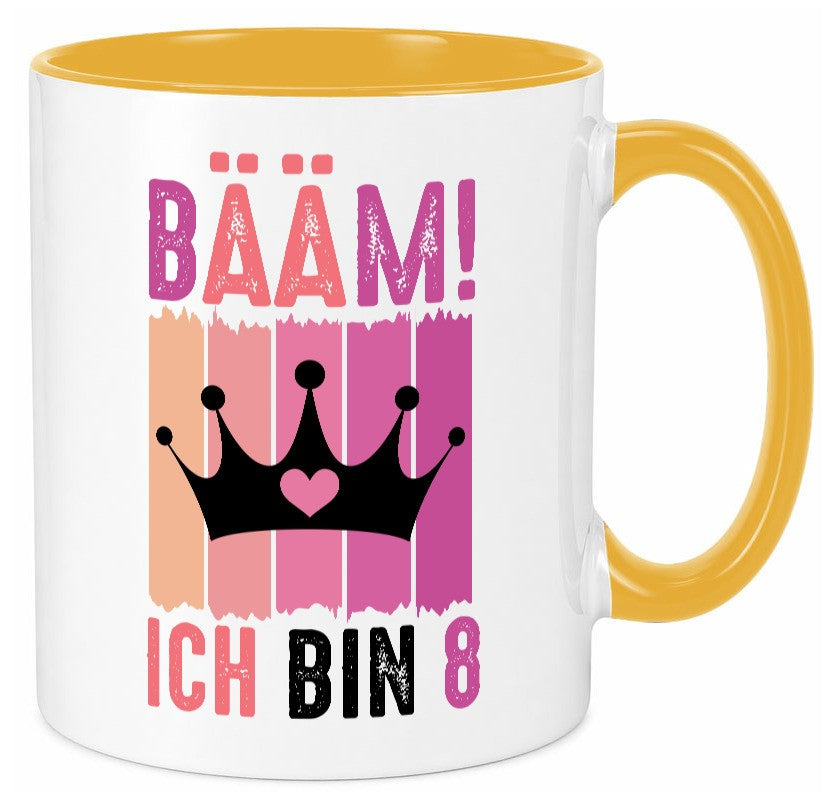 8. Geburtstag | 8 Jahre Bääm ich bin Krone lustig Geschenkidee Geschenk Tasse