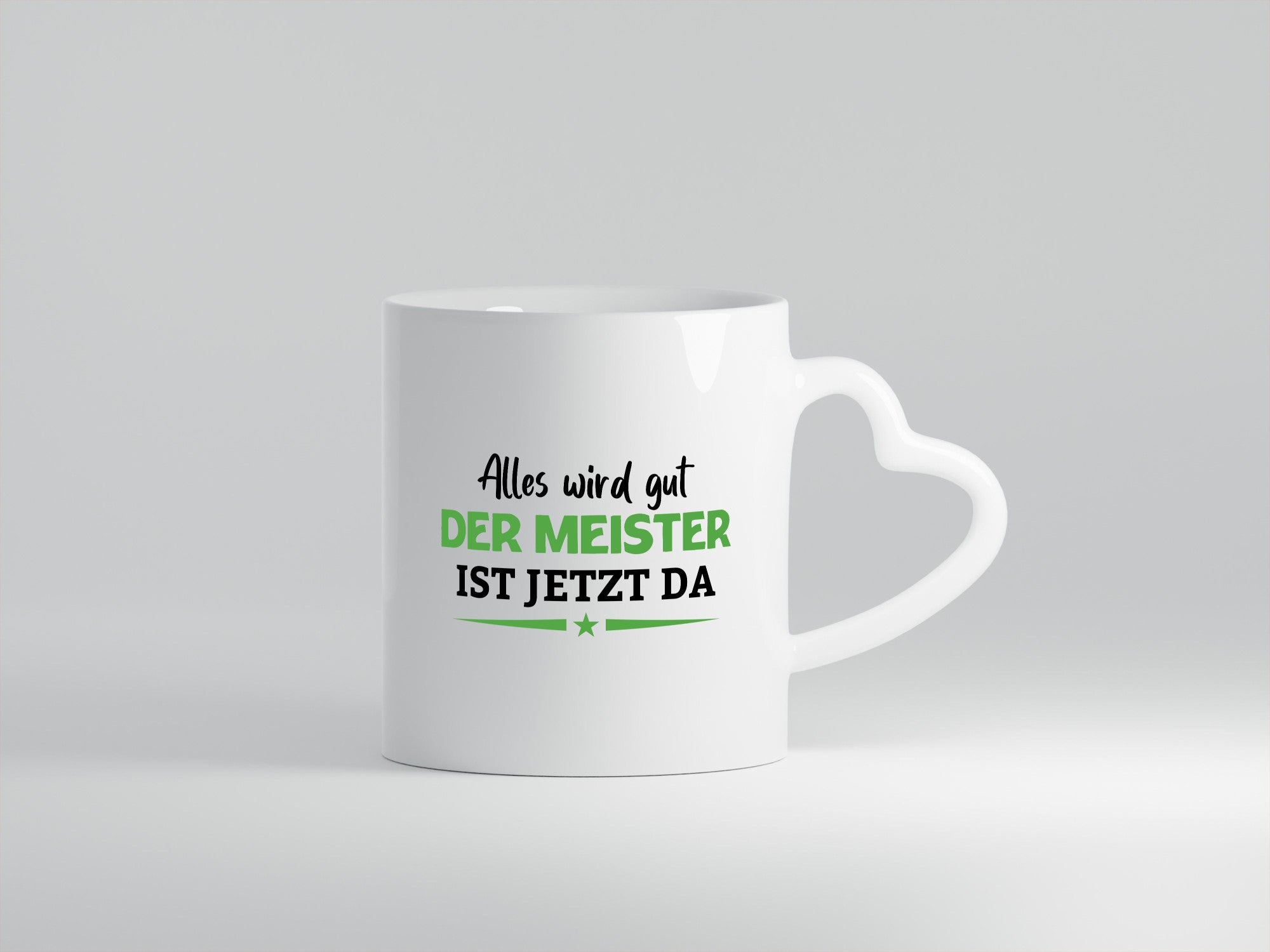 Alles wird gut der Meister ist da | Arbeit lustig Kollegen Büro Geschenk Tasse