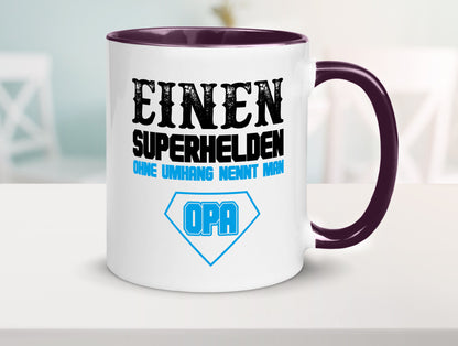Superheld Opa Geschenk Familie Geschenkidee lustiger Spruch Tasse