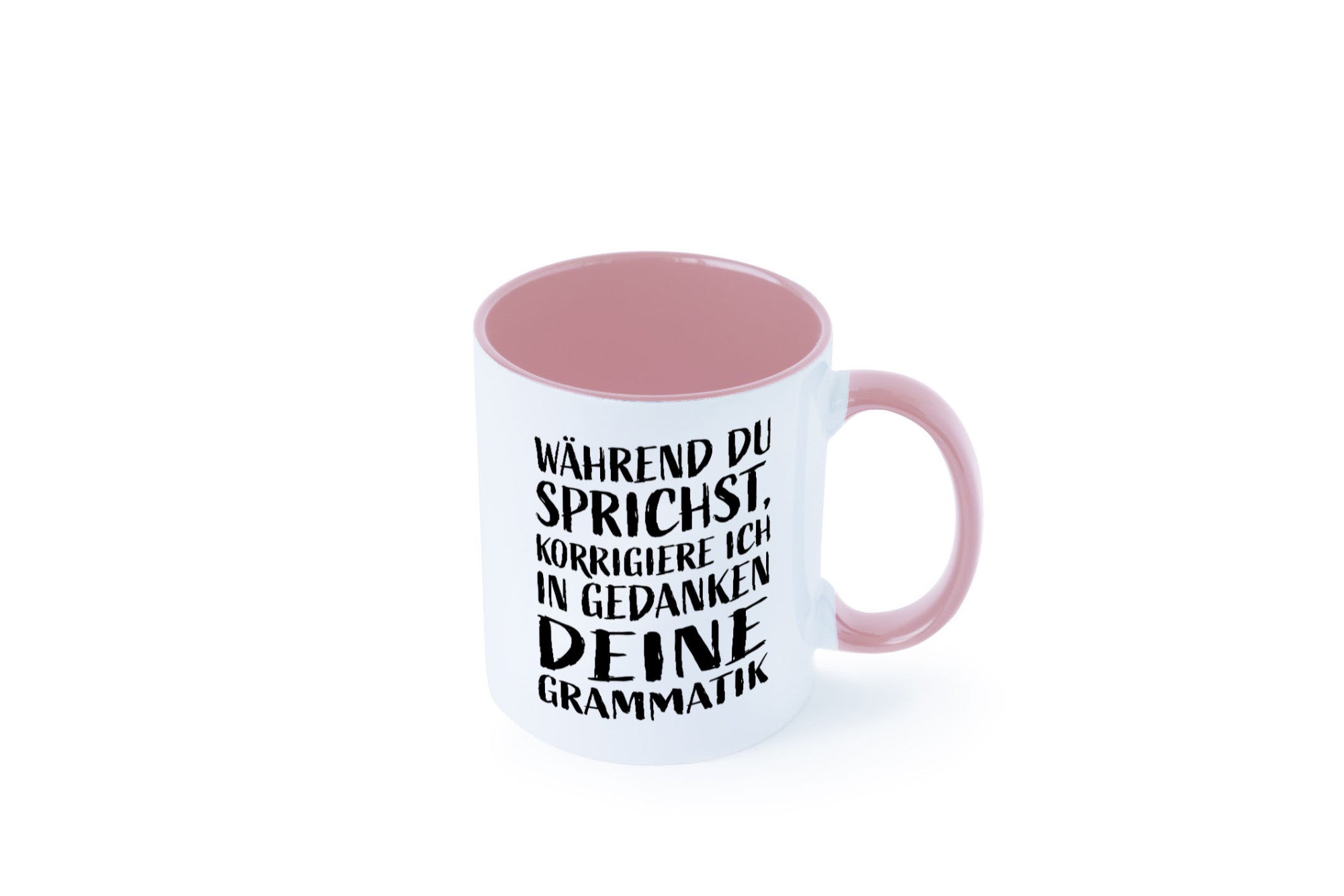 Während du sprichst, Grammatik korrigieren lustiger Spruch Geschenk Humor