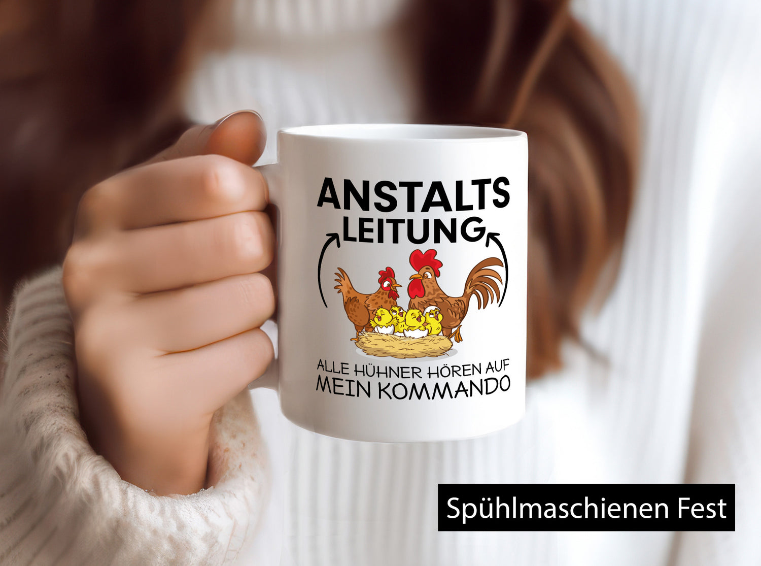 Anstalts Leitung | Hühner Spruch Tasse Hühnerzucht Geschenkidee Humor