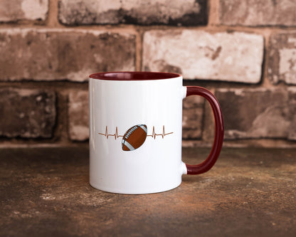 American Football Herzschlag | Footballer Superbowl Humor Geschenkidee Tasse