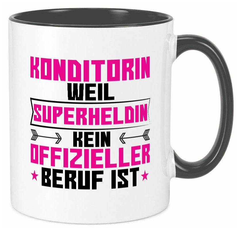 Superheldin Konditorin | Konditorei lustig Humor Geschenkidee Geschenk Tasse
