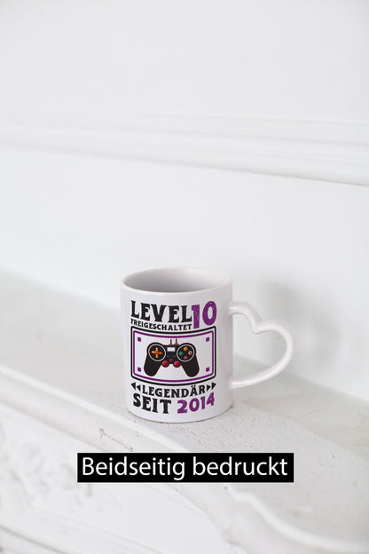 Level 10 Unlocked | 10th Birthday Gamer 2014 Gift Idea Humor Mug