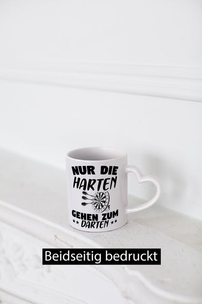 Die Harten gehen zum Darten | Dart Tasse Dartspieler Geschenkidee Humor