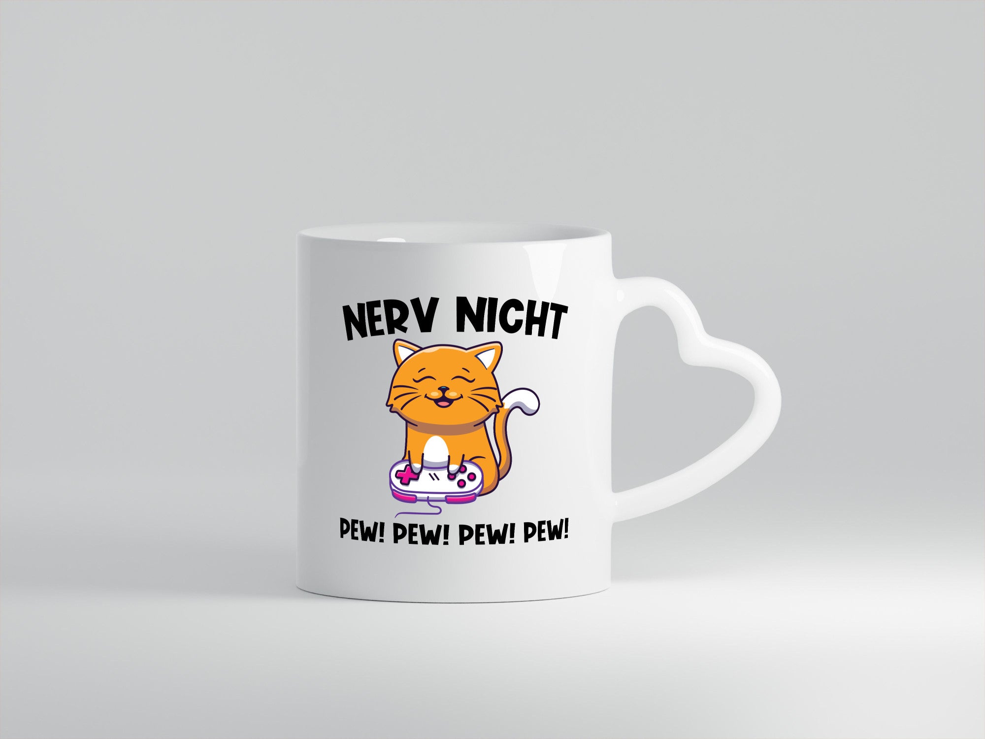 Nerv nicht pew | Katze Zocken Gamer Humor Tierliebhaber Geschenkidee Tasse