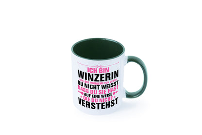 Löse Probleme: Winzerin | Weinbauer Wein Humor Geschenkidee Tasse