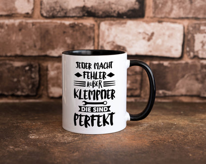 Jeder macht fehler nur Klempner sind Perfekt Humor Geschenkidee Tasse