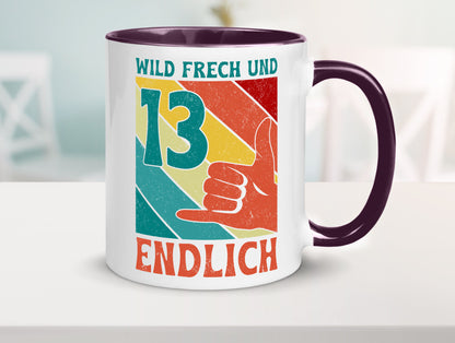 13. Geburtstag | 13 Jahre Wild und Frech Humor Geschenkidee Tasse