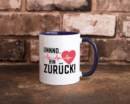 Bin zurück | Herzschlag Reanimation Puls Arzt Klinik Geschenk Humor