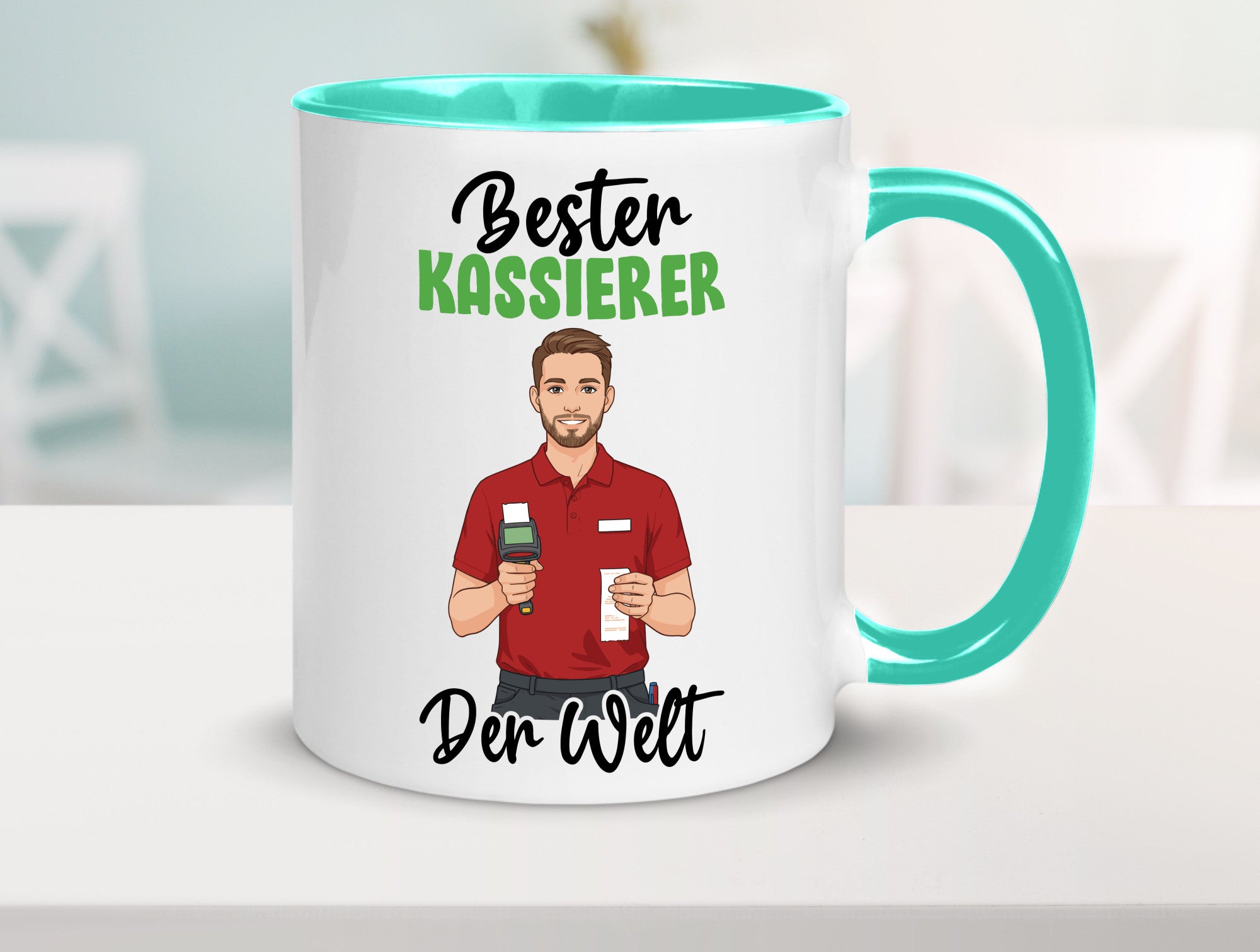 Bester Kassierer v2 Geschenkidee Humor Tasse
