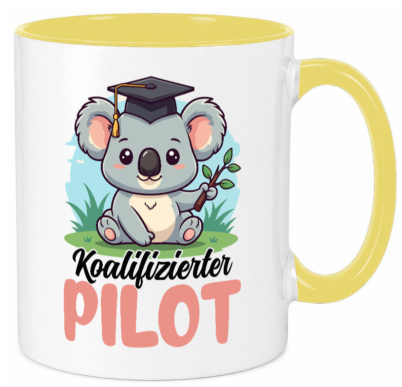 Koalifizierter Pilot | Flugzeug Piloten Humor Geschenkidee Tasse