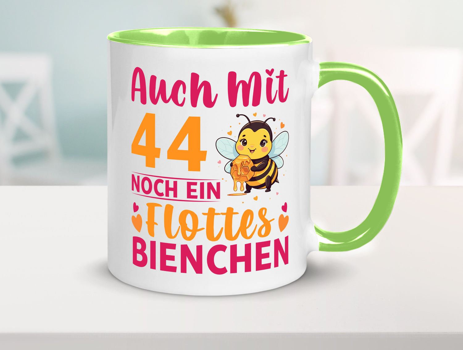 44. Geburtstag | Flottes Bienchen 44 Jahre Geschenkidee Humor Tasse