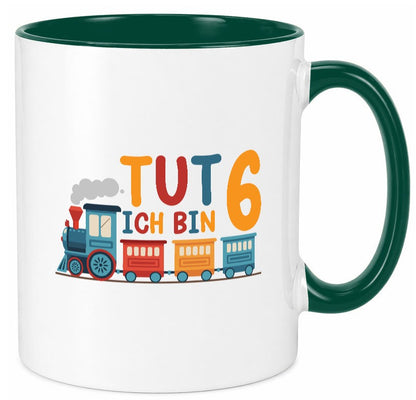 6. Geburtstag | 6 Jahre Eisenbahn Zug junge lustiger Spruch Geschenk Tasse