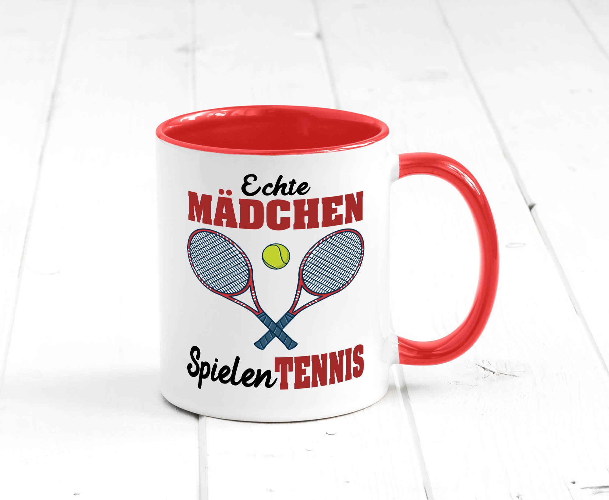 Echte Mädchen Spielen Tennis | Sport Geschenkidee Humor Tasse