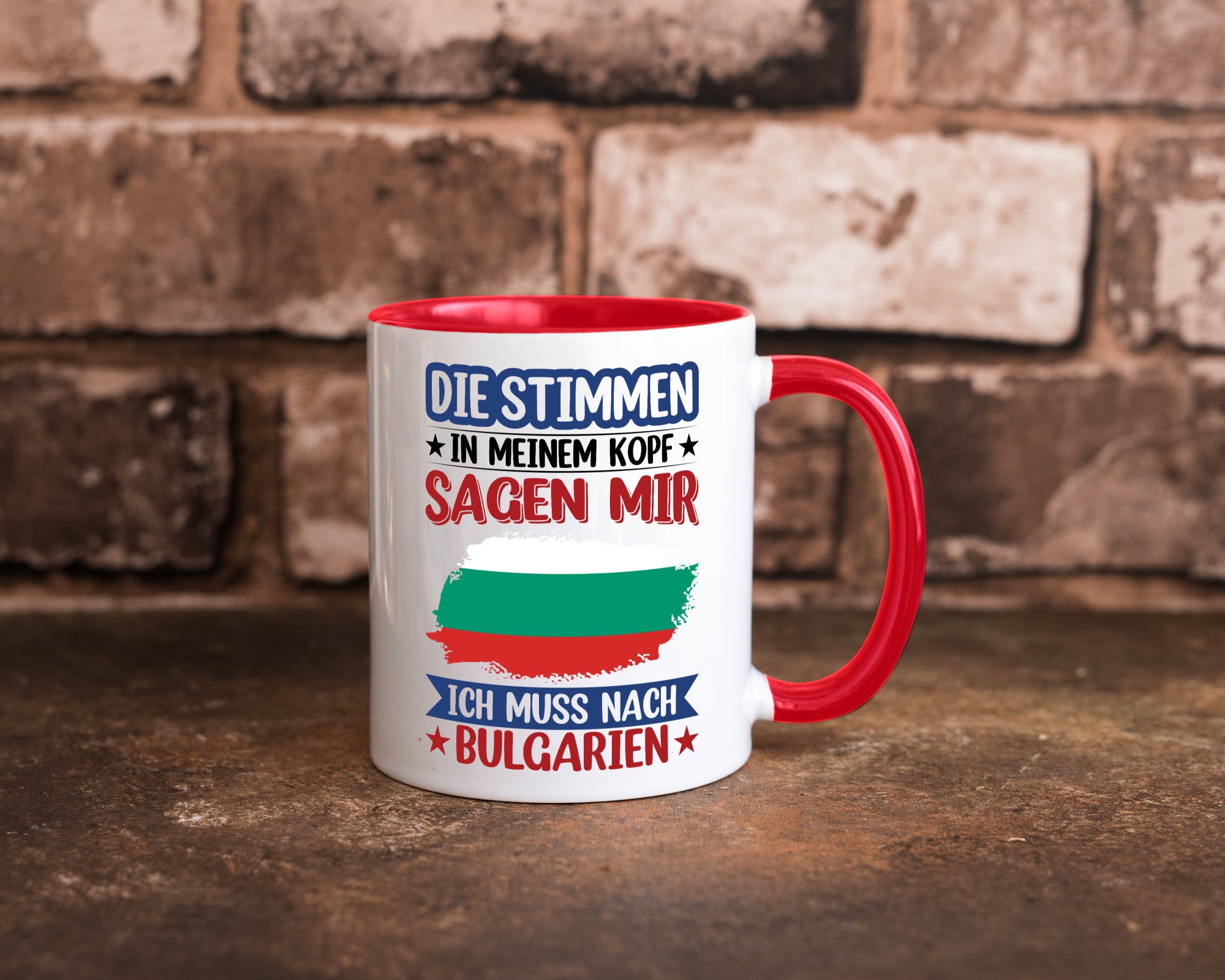 Bulgarien | Urlaub Stimmen in meinem Kopf Traumland Humor Geschenkidee Tasse