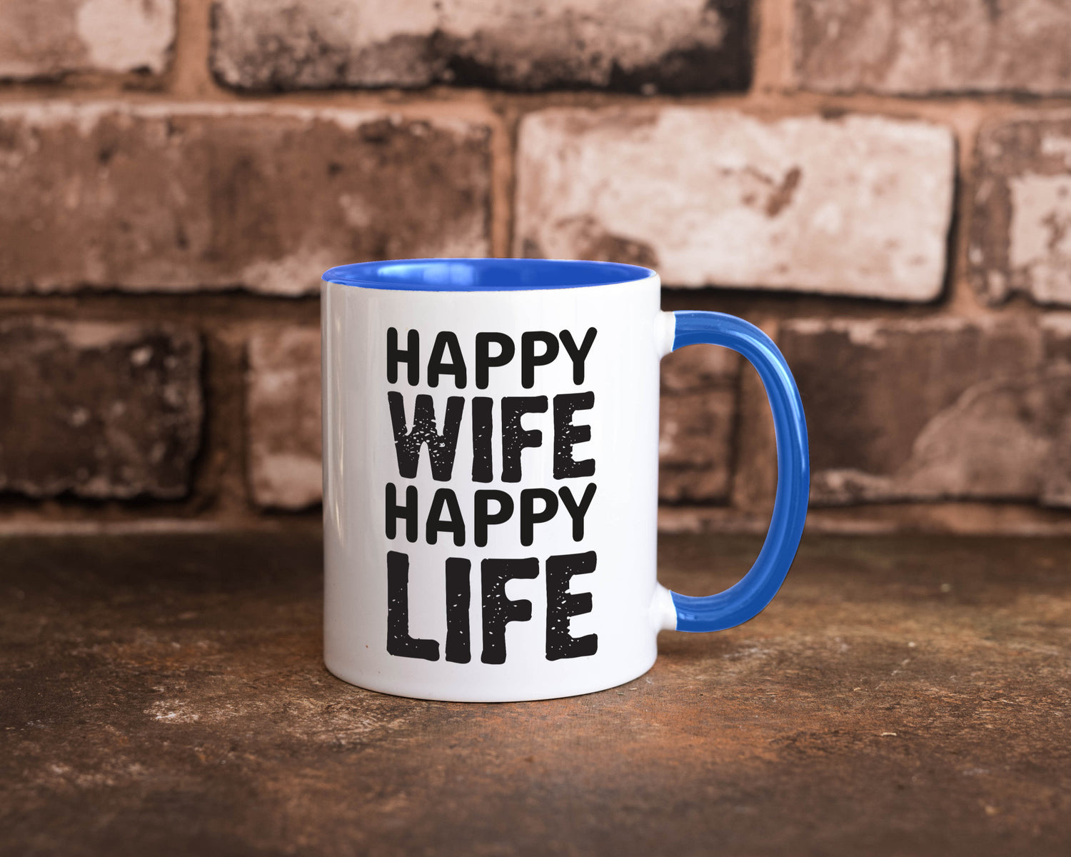 Happy Wife | Ehemann Tasse Ehefrau Humor Statement Geschenkidee