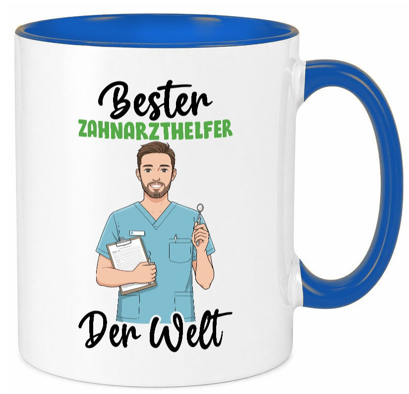 Bester Zahnarzthelfer | Zahnmedizin v2 lustiger Spruch Geschenk Humor Tasse