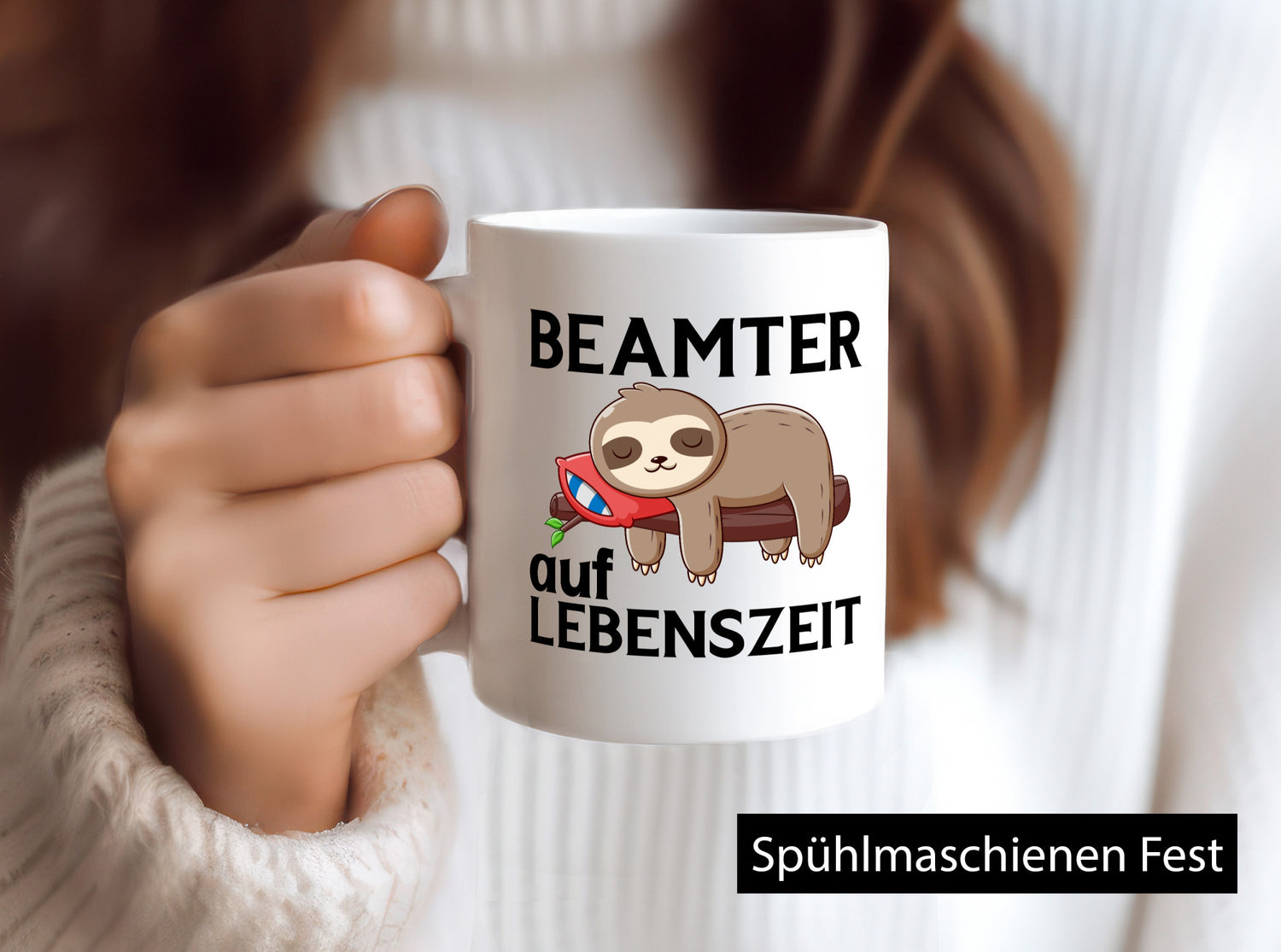 Beamter auf Lebenszeit | Faultier Humor Tierliebhaber Geschenkidee Tasse