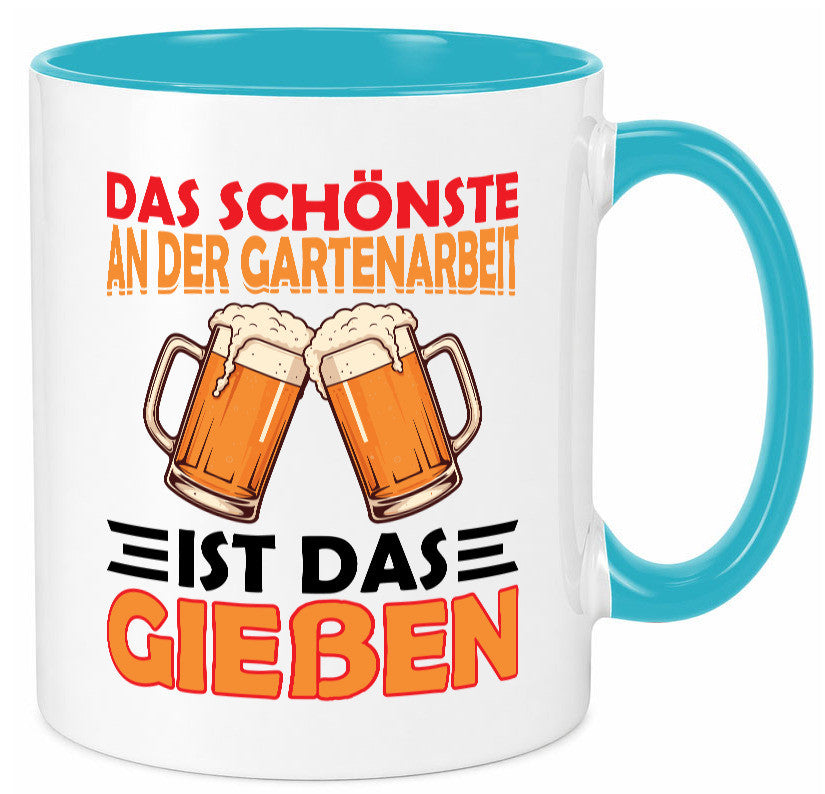 Das schönste an gartenarbeit ist Gießen | Biertrinker Geschenkidee Arbeit