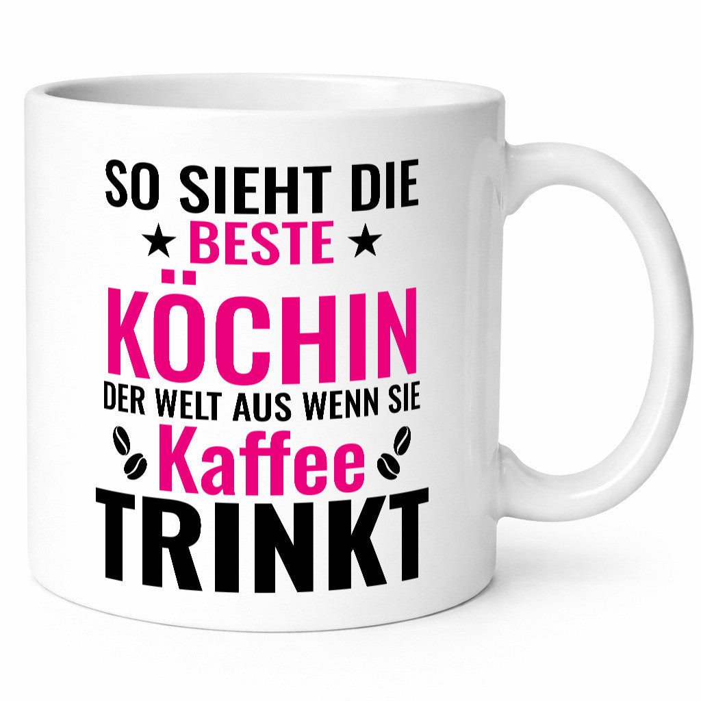 Kaffee trinkt: Köchin | Chefköchin Chefkoch Humor Arbeit Kollegen Büro