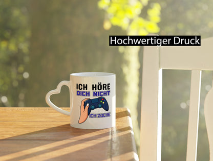 Ich höre dich nicht zocke lustig Humor Geschenkidee Geschenk Tasse