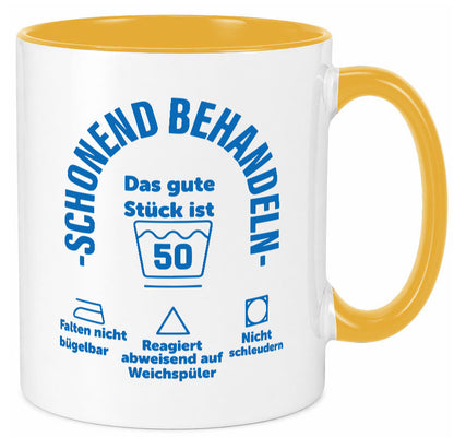 Schonend behandeln | 50 Geburtstag Humor Geschenkidee Tasse