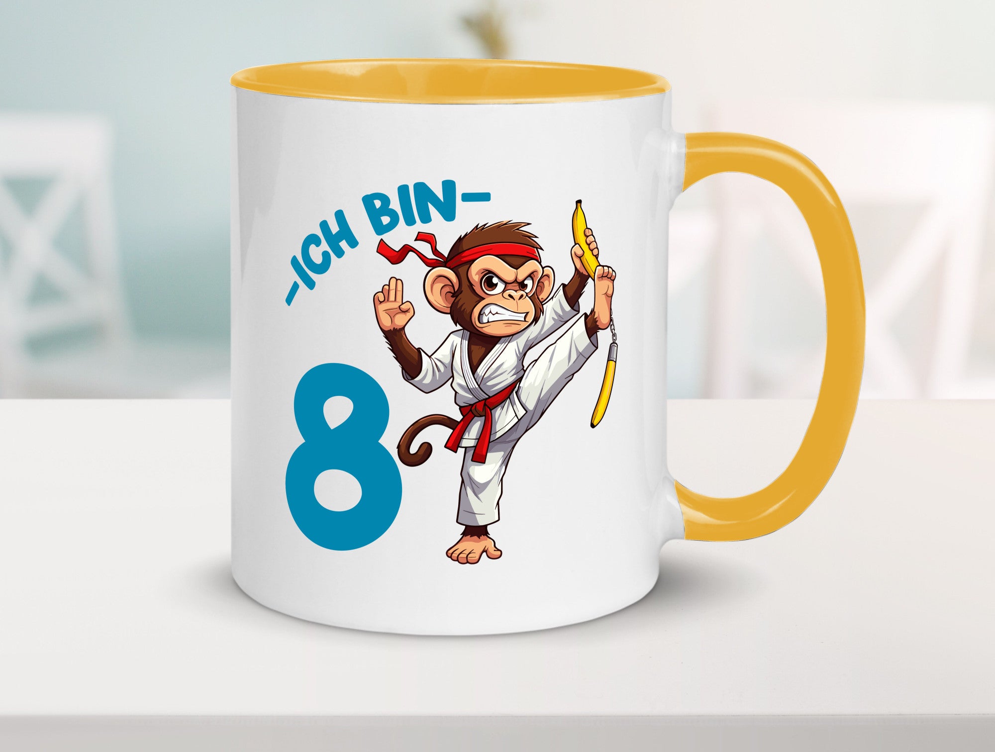 Ich bin 8 | 8. Geburtstag Karate Kampfsport Affe lustiger Spruch Geschenk