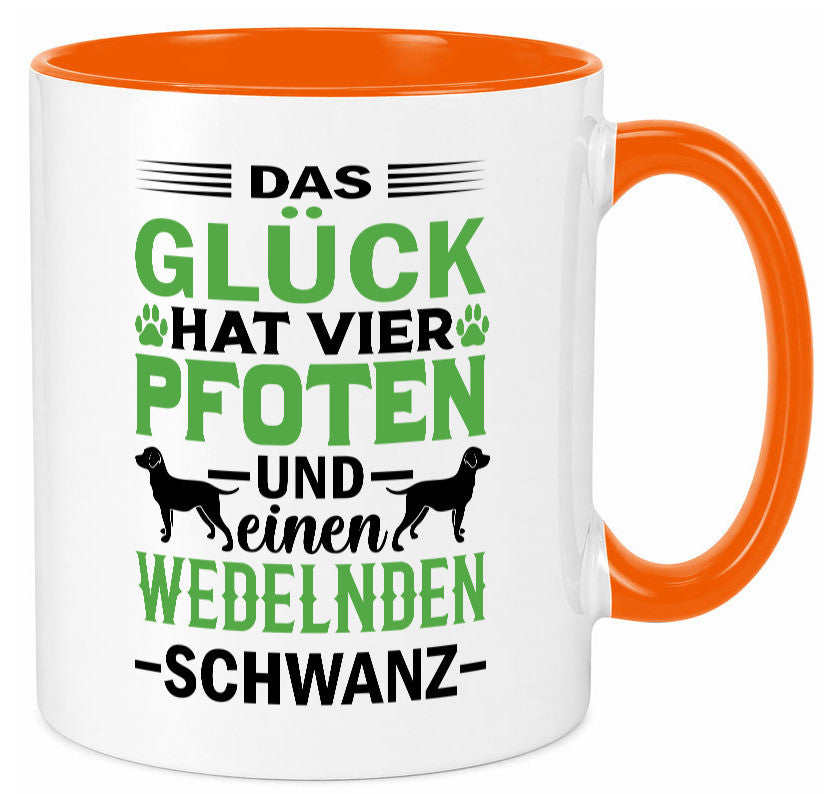 Das Glück hat 4 Pfoten | Hundeliebhaber Ich liebe Hunde Geschenk Tierliebhaber