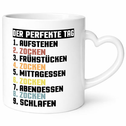 Der Perfekte Tag | Zocken Zocker Gamer Geschenkidee Humor Tasse