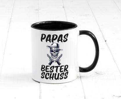 Papas bester schuss | Vatertag Papa der Welt Humor Familie Geschenkidee Tasse